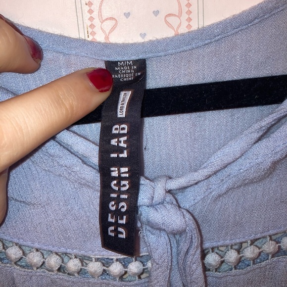 Beautiful baby blue bohemian top! Size medium - Picture 4 of 6